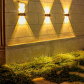 Solar up & down outdoor wall lights