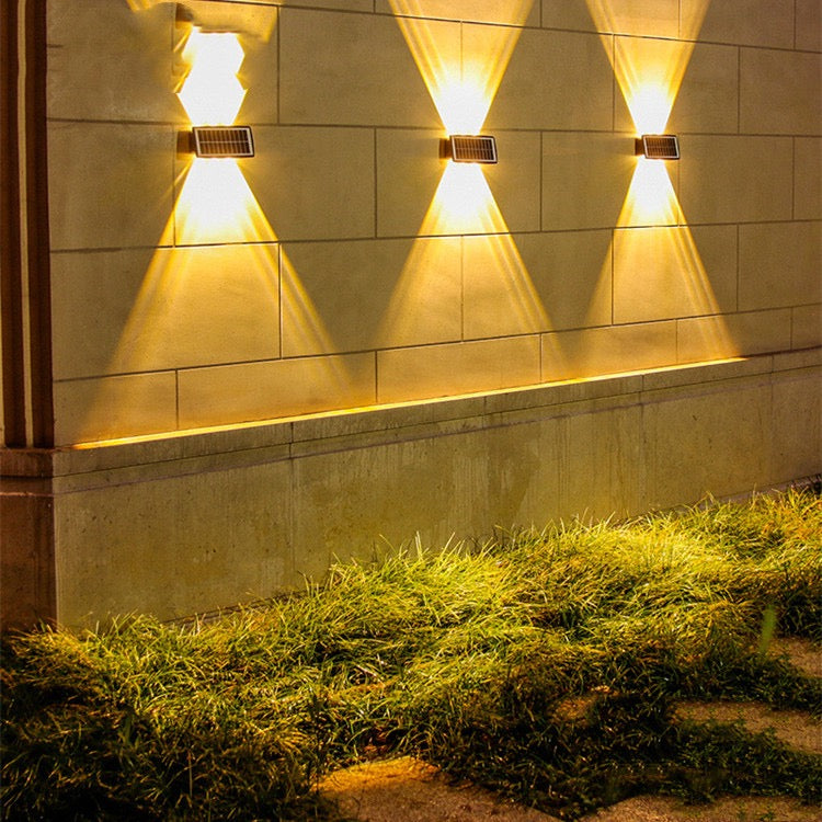 Solar up & down outdoor wall lights