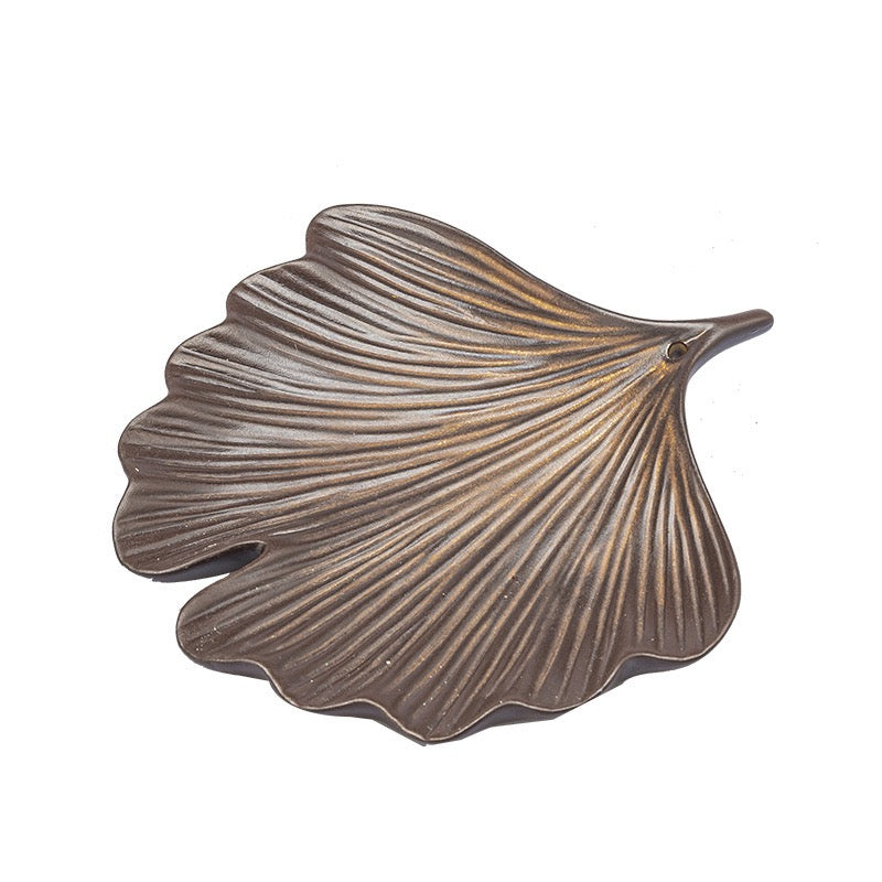 Sculptural leaf trinket tray